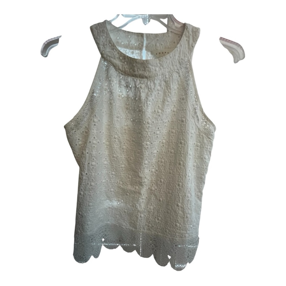 Adiva White Floral Textured Top